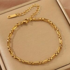 18 KT Gold Over Titanium Bracelet